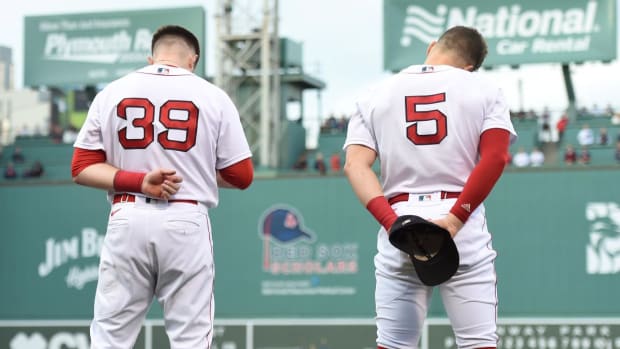 Boston Red Sox utility men Kiké Hernández, Christian Arroyo